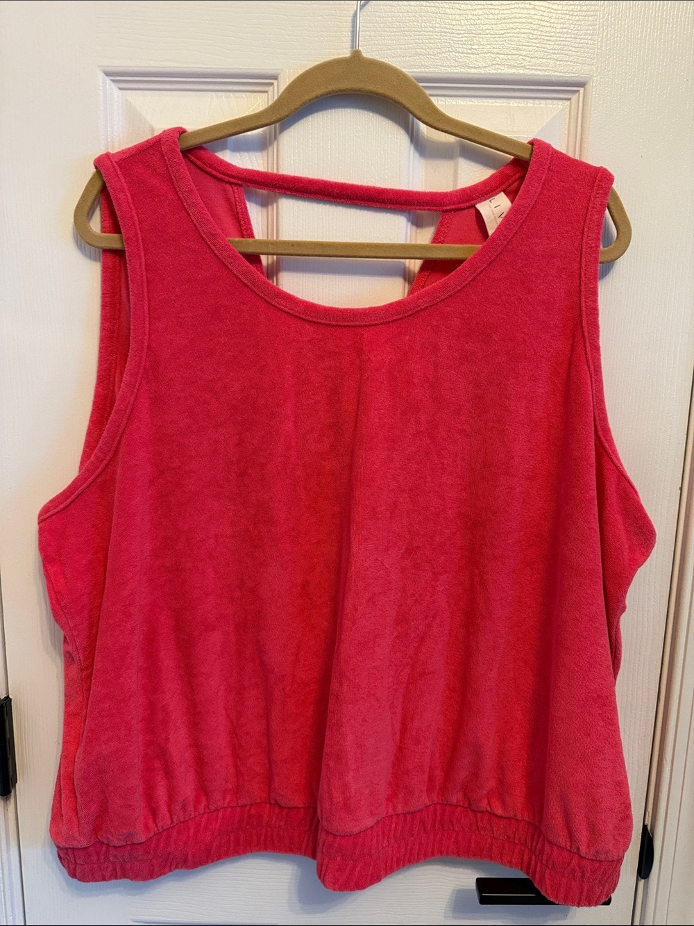 LIVI Pink Terrycloth Elastic Waist Tank Sz 22/24